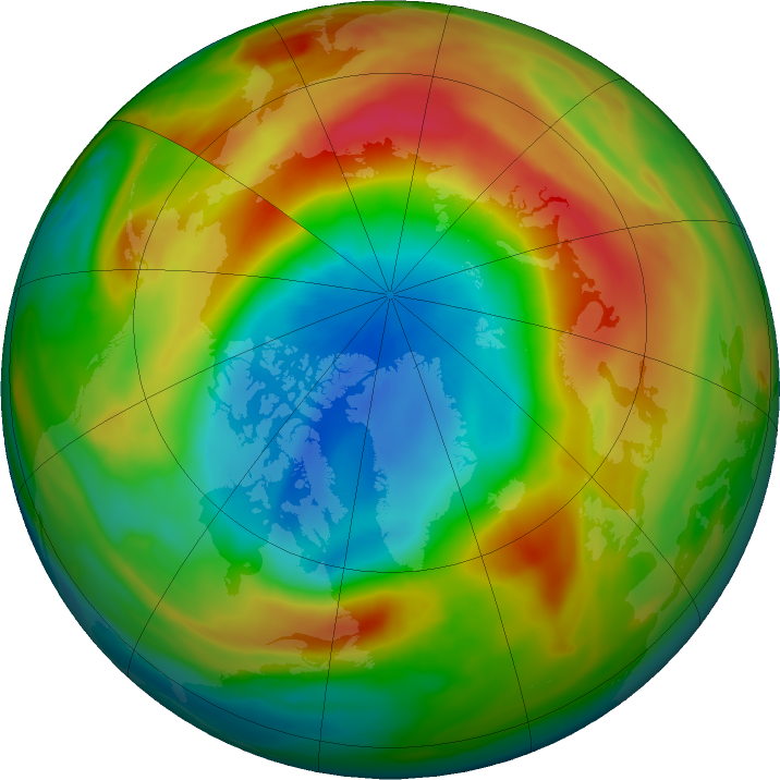 Arctic ozone map for 21 March 2020